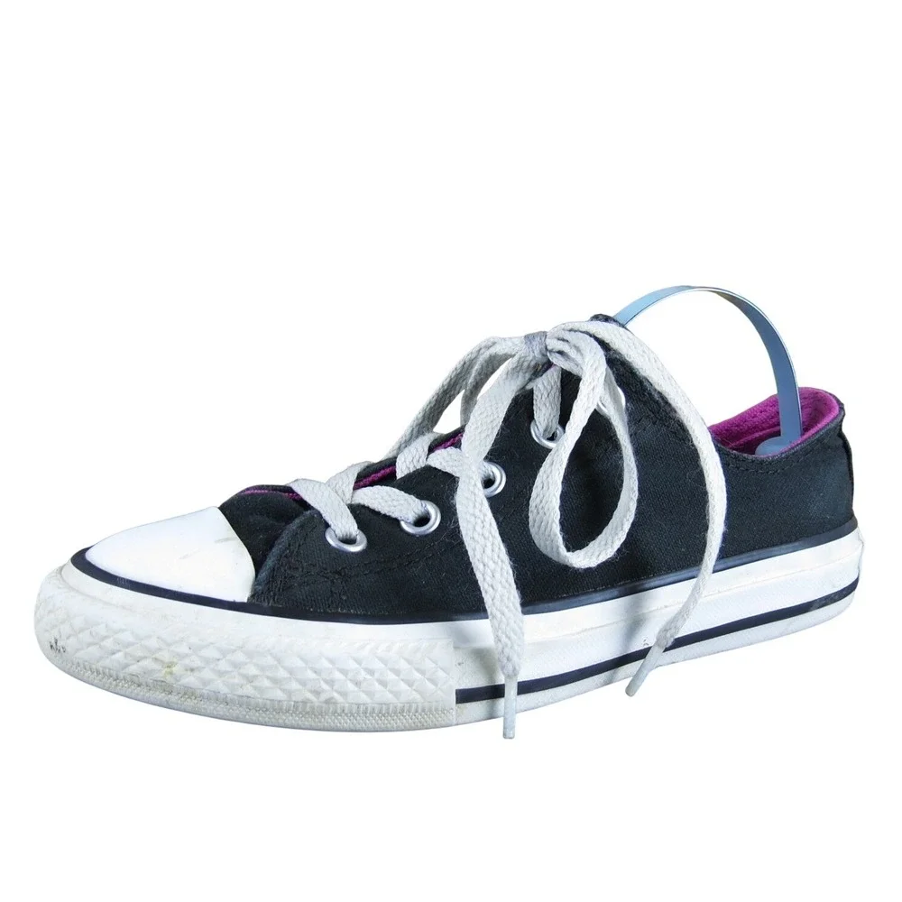 Converse Sneaker Low Top Dual Girl Y 1 Medium Athletic Black Fabric Lace Up